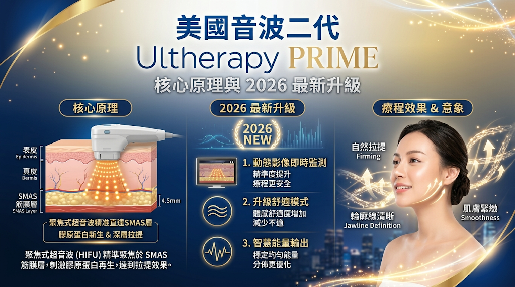 美國音波二代是什麼？Ultherapy PRIME 核心原理與 2026 最新升級
