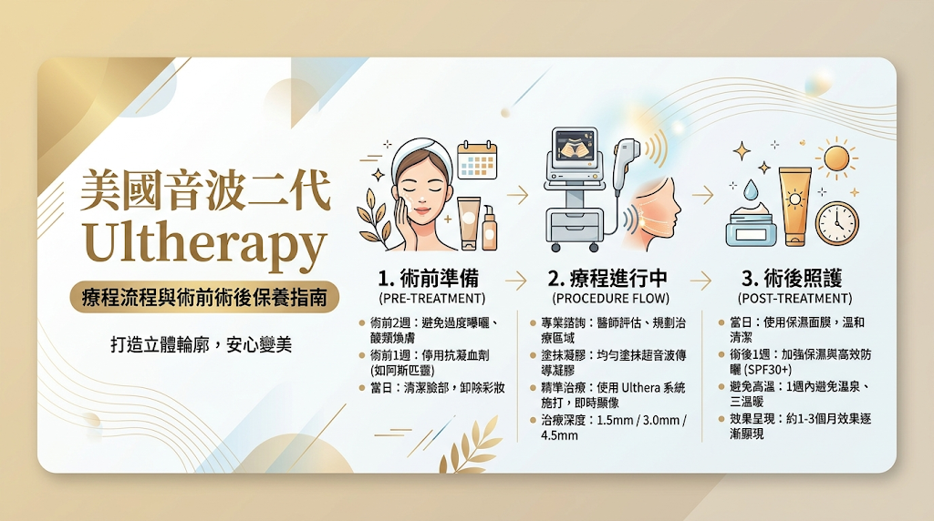美國音波二代療程流程與術前術後保養指南