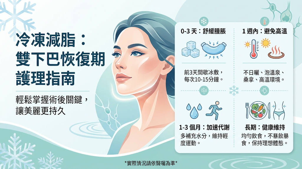 冷凍減脂雙下巴恢復期要注意什麼？