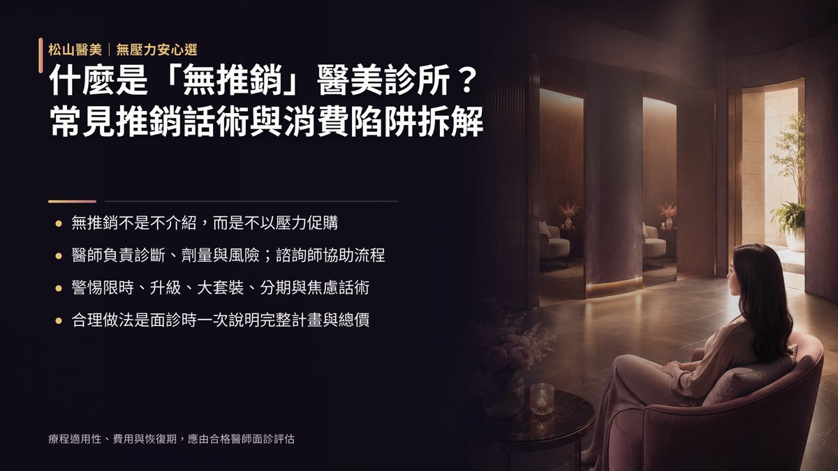 什麼是「無推銷」醫美診所？常見推銷話術與消費陷阱拆解