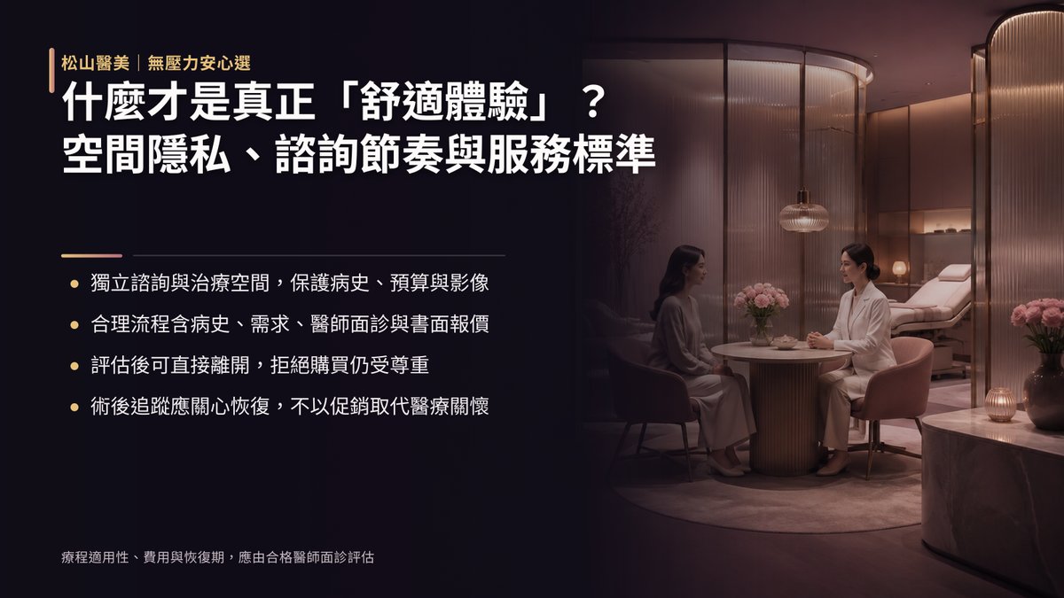 什麼才是真正「舒適體驗」？空間隱私、諮詢節奏與服務標準
