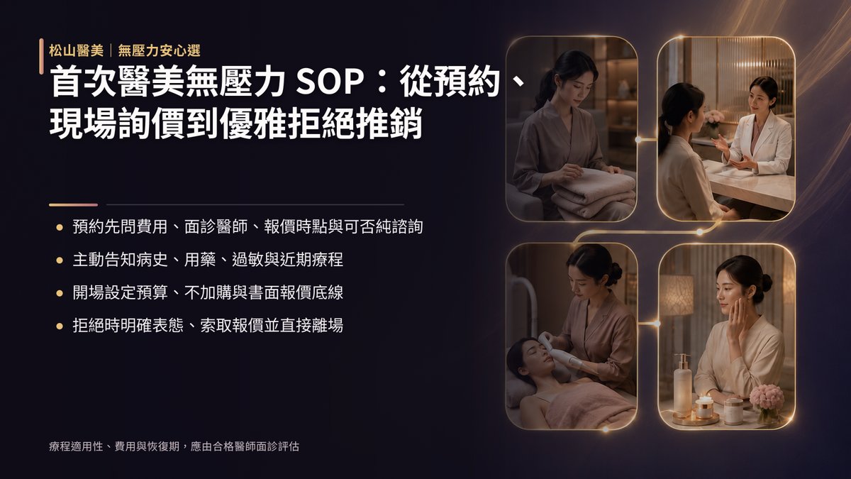 首次醫美無壓力 SOP：從預約、現場詢價到優雅拒絕推銷