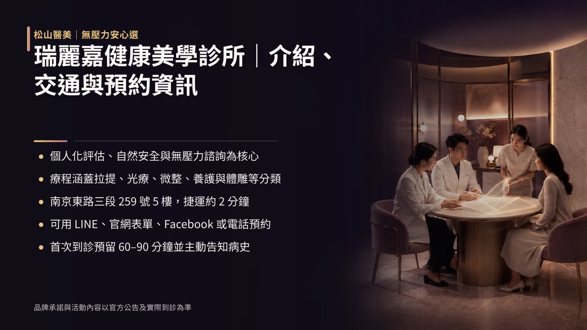 瑞麗嘉健康美學診所介紹與交通預約資訊